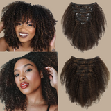 Kit Extensions à Clips Afro Curly Chocolat 120 gr Chocolat 120 Gr