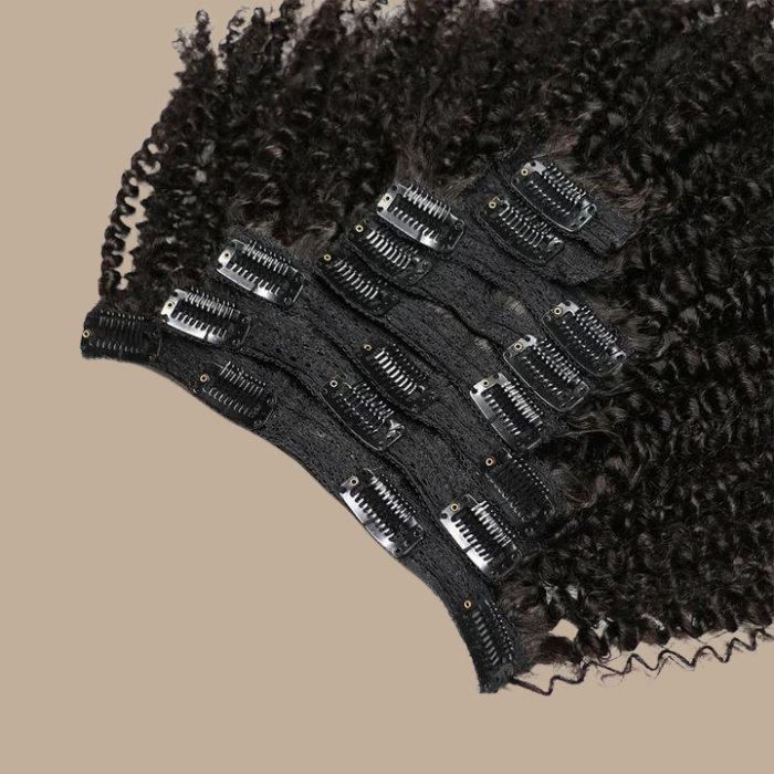 Kit Extensions à Clips Afro Curly Brun 120 gr Brun 120 Gr